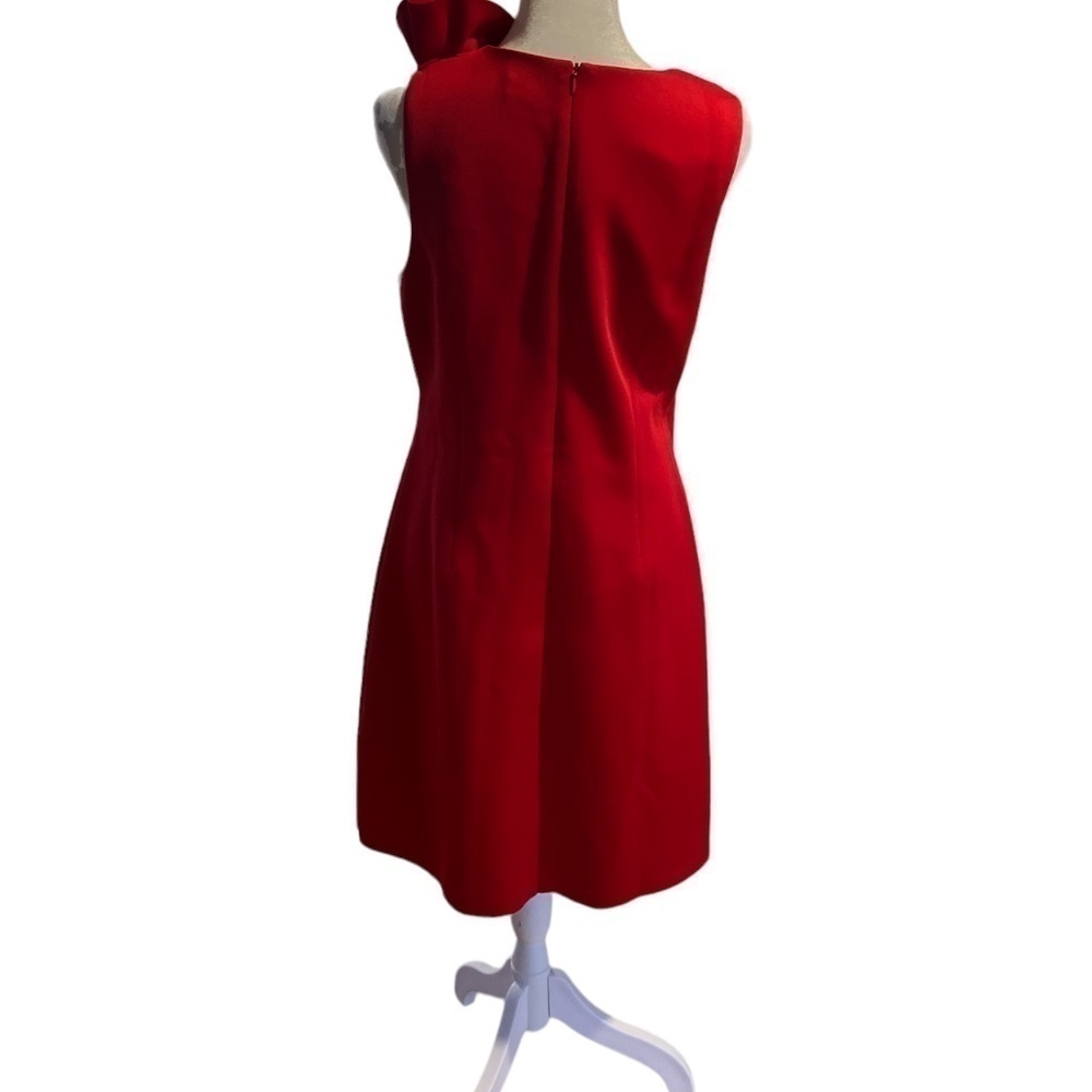 Jason Wu Ruffle Shoulder A-line Dress Red - Picture 4 of 7